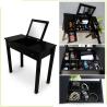Buy cheap Black Solid Wood Material Large Capacity Wooden Mirror Table For Bedroom from wholesalers