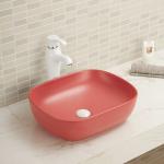 Not Breeding Bacteria Above Counter Bathroom Wash Basin Pink Easy Clean Ceramic