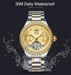 KINYUED Luxury Watch Brands Custom Water Resistant 3ATM Stainless Steel Men