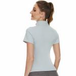 11 Colors Horse Riding Short Sleeve Shirt With Half Zipper Four Way Stretch