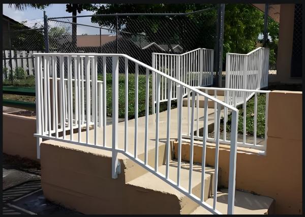 Buy cheap Prefabricated Zinc Alloy Stair Railing Weatherproof Anti Rust Metal Barrier Solution from wholesalers