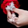 Buy cheap Fashion Colorful Butterfly CZ Gold Ring For Women Girls Fashion Engagement Wedding CZ Crystal Finger Ring Party Jewelry from wholesalers