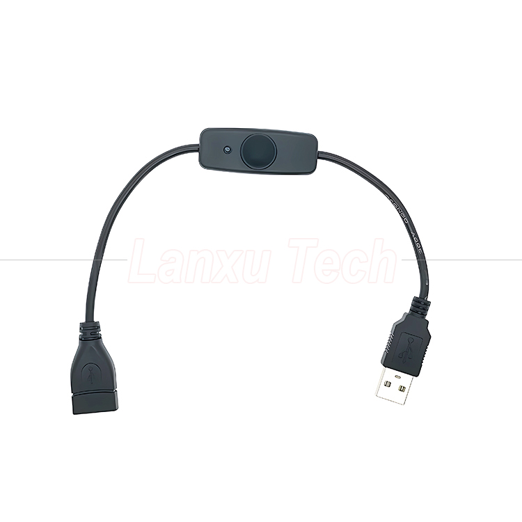 USB Type C Male to Female on off Silicon Cap Switch Extension Cable for Raspberry Pi Lamp Fan