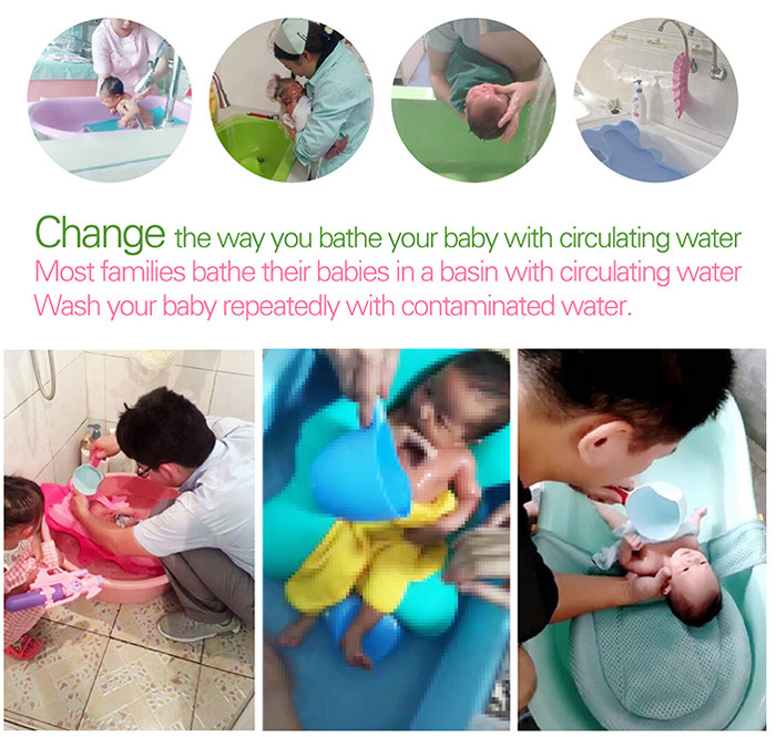 2000w BPA Free PVC Portable Inflatable Baby Tubs Cold Resistant