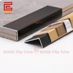 Decorative Black Metal Stair Nosing Trim Non Slip Vinyl Stair Nose Molding