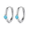 Buy cheap 0.08oz 2.3 Gram Sterling Silver Jewelry Earrings Festival Green Hoop Earring ODM from wholesalers