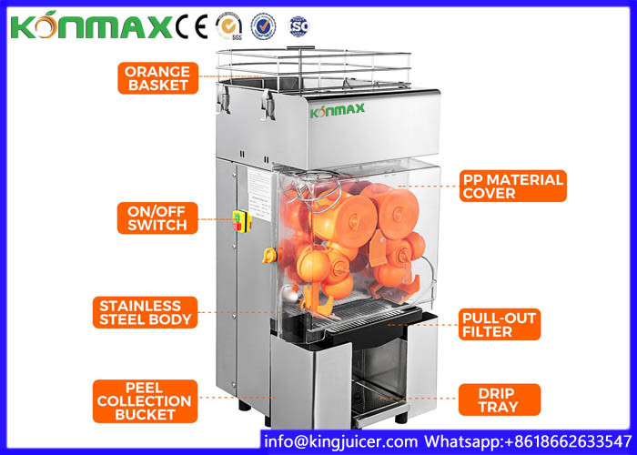 Automatic Feeding Orange Juicer Machine Pomegranate Squeezer For Supermarket