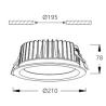 Buy cheap 30W 40W 50W SMD downlight Aluminium PC downlight 8 inch led downlight fixed recessed led downlight from wholesalers
