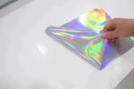 Removable Self-Adhesive Laser Color Decorative Glass Film PET Vinyl Color