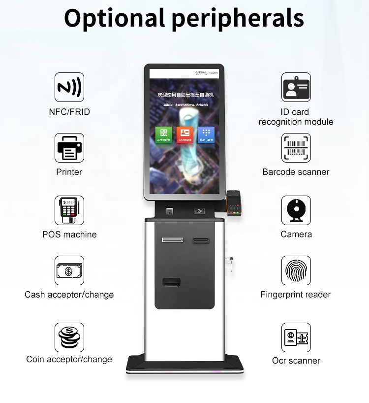Android Windows Payment kiosk Cash Acceptor exchange kiosk Self Service touch screen Kiosk