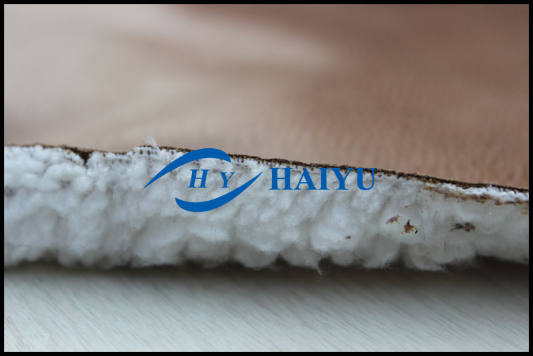 Commercial 100 Polyester Bonded Suede Fabric 350gsm~550gsm 300d/576f Yarn Count
