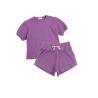 Buy cheap 2 PCS Waffle Short Puff Sleeve Tshirts 100% Cotton 6T Casual from wholesalers