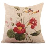 Outdoor Decorative Throw Pillow Covers Case Birds Décor Vintage Spring Cushion