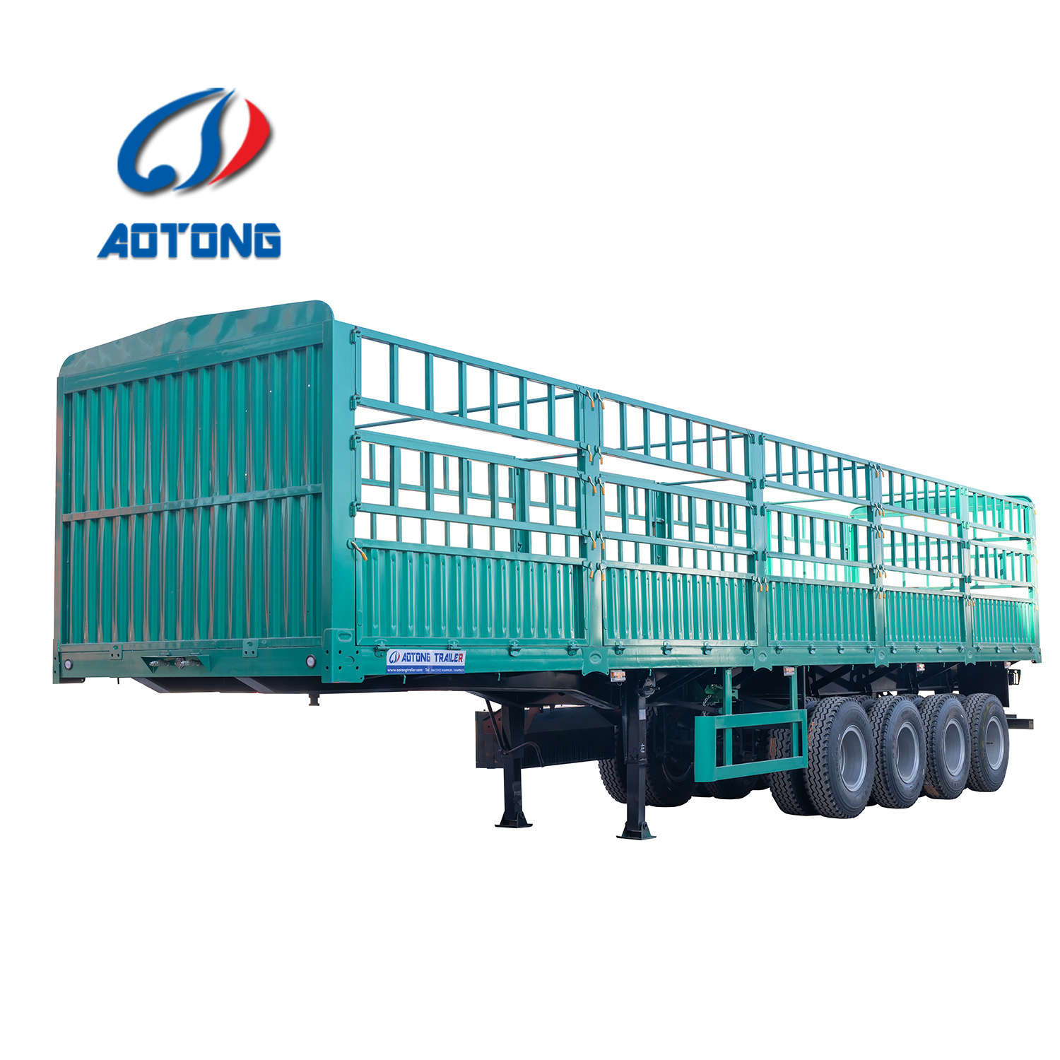 50Ton Leaf Spring Fence Cargo Transport Semi Trailer /Kin Pin 2''/3.5'' Bolt Type