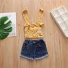 Buy cheap 20KG 120CM Girl Cotton Printed Top High Waisted Summer Shorts Washable ODM from wholesalers