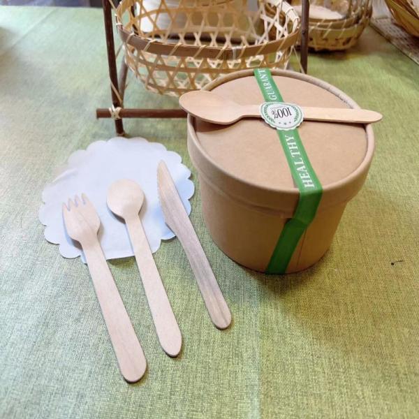 Diameter Of 14 Cm Disposable Takeaway Box Kraft Paper Food Container Set With