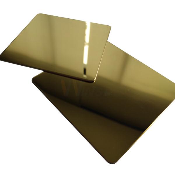 Buy cheap TP 201 304 316 Zr Brass Gold Mirror Stainless Steel Sheet Ornamental from wholesalers