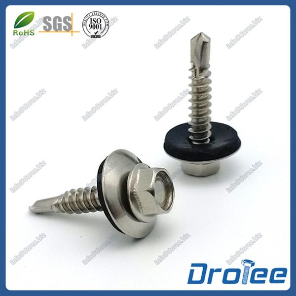 Buy cheap Stainless Steel Hex Washer Head Self Drilling Screws with EPDM washer from wholesalers