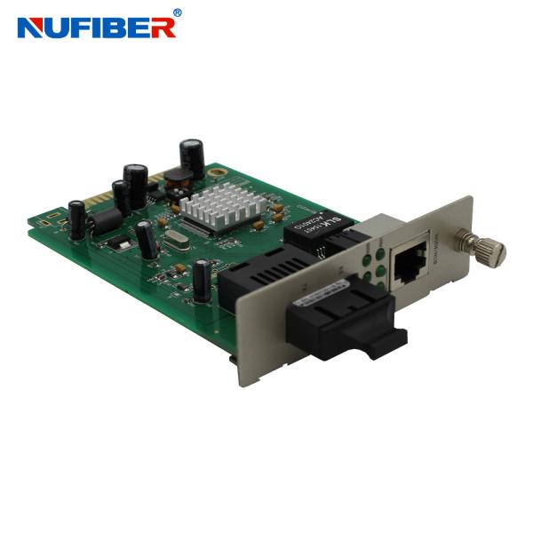 Buy cheap Card Type 10 100 1000M Media Converter , Dual Fiber Tx To Fx Converter from wholesalers