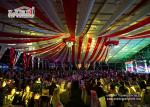 1000 People Capacity Elegant White Wedding Tent With Decoration Roof Lining For