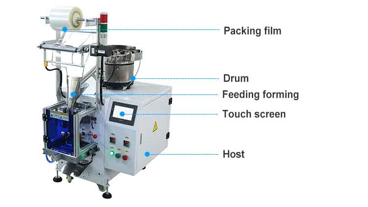 High Speed Pillow Bag Vibrator Bowl Feeding Plate Counter Number Packaging Machine