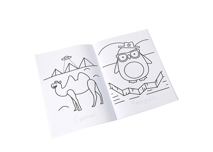 Chlid Customized Paperback Book Printing Saddle Binding With Logo CMYK Color