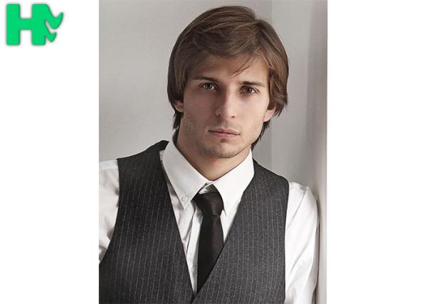 Buy cheap Hot Wire Fiber Synthetic Men Short Hair Wig With Side Bang For Young Men from wholesalers