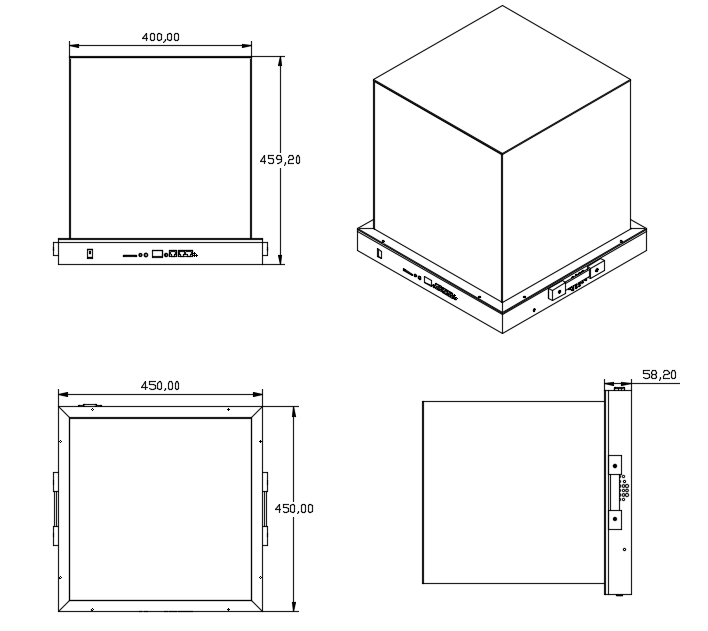 3D Light Cube GLF4096 for Shopping Mall Window Display 3D exhibition box