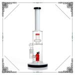 14'' Straight Glass Bongs America Red Extinguisher / Birdcage Percolator