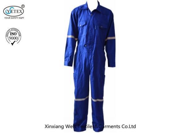 Buy cheap Royal Blue Fr Cotton Coveralls / Fire Resistant Jumpsuit Arc Resistant Flash Protective from wholesalers