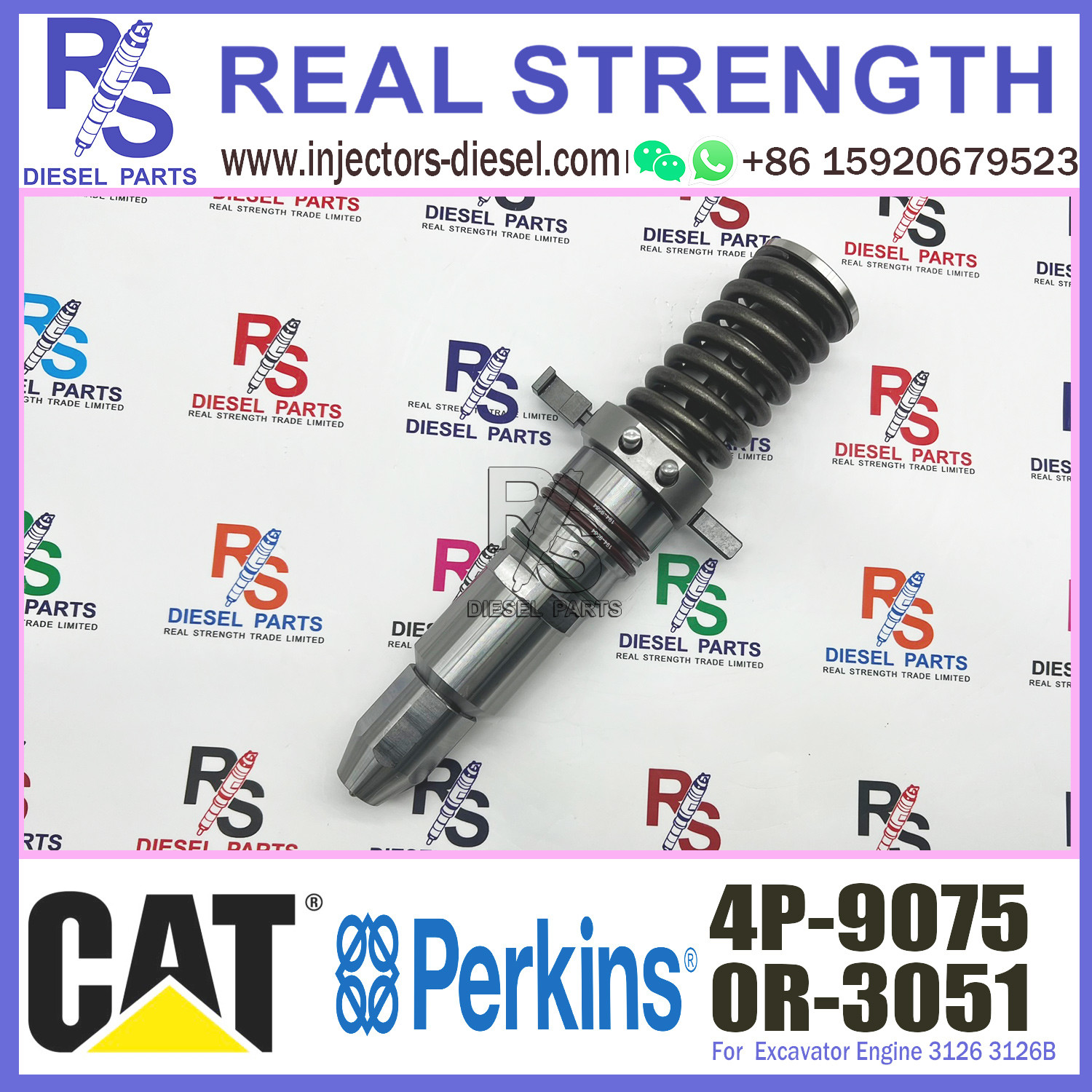4P9075 4P-9075 0R3051 0R-3051 Auto Spare Parts Injector for 3508 3512 3516 Engine