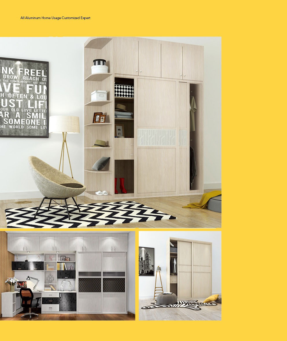 Customized Color Aluminum Storage Cabinet Aluminum Wardrobe Cabinet