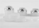 Custom Frosted White Airless Cosmetic Eye Cream Pump Jar Packaging 15g 30g 50g