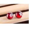 Buy cheap Sterling Silver 10mm Round Red Garnet Stud Earrings Vintage Thai Silver Jewelry(E11065RED) from wholesalers