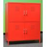 Buy cheap Red 4 Doors Metal Shoe Rack Dustproof Steel Storage Cabinet from wholesalers