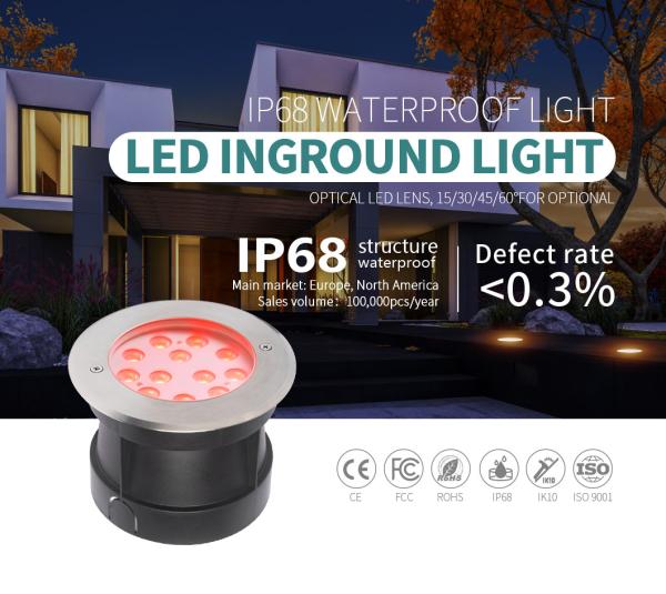 Buy cheap VDE Wire 480LM Inground Pool Lights 12W SMD3535 RGB from wholesalers