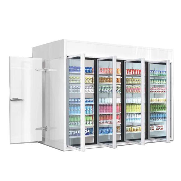 Buy cheap Supermarket Tempered Glass Door Display Fridge Frozen Food Walk In Freezer from wholesalers
