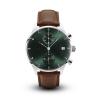 Buy cheap High End Mens Watches Brown Leather Strap With Green Sunray Grain Dial from wholesalers