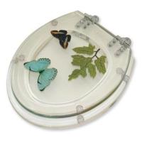 Buy cheap polyresin toilet seat cover,butterfly design transparent poly-resin toilet seat, product