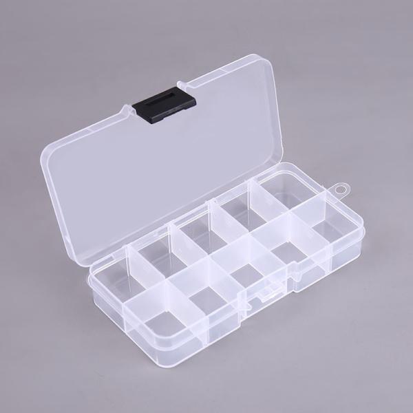 Buy cheap Small 10 Grid Plastic Storage Box Removable Jewelry Organizer Box from wholesalers
