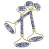 Buy cheap Blue Spots Sodalite Jasper Double Jade Roller For Dark Circles from wholesalers