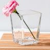 Buy cheap Clear Home Decoration Glass Machine Made Square Tapered Glass Vases 4.65 Inch Tall from wholesalers