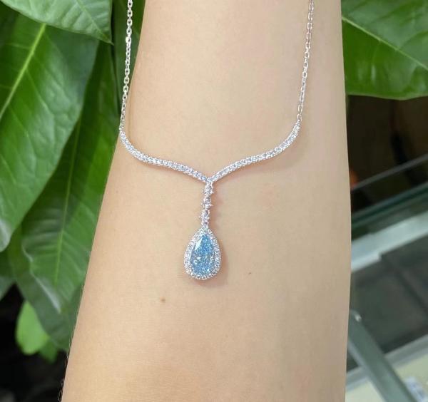Buy cheap 1.75ct Cvd Lab Grown Diamond Necklace 10 Mohs from wholesalers