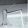Buy cheap Brass Modern Single Hole Single Handle Basin Mixer In Chrome from wholesalers