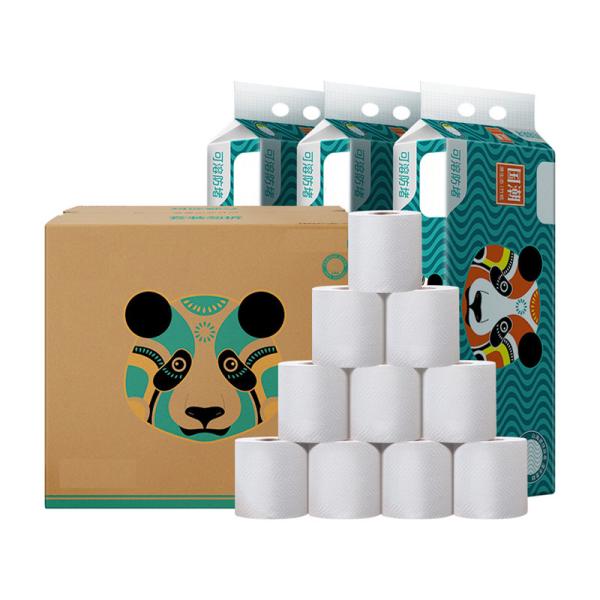 White Bleached Bamboo Tissue Paper , Odorless Environmentally Friendly Toilet