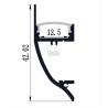 Buy cheap Extrusion LED Aluminium Profile 2000mmX17.3mmX42mm For Flexible LED Strips from wholesalers
