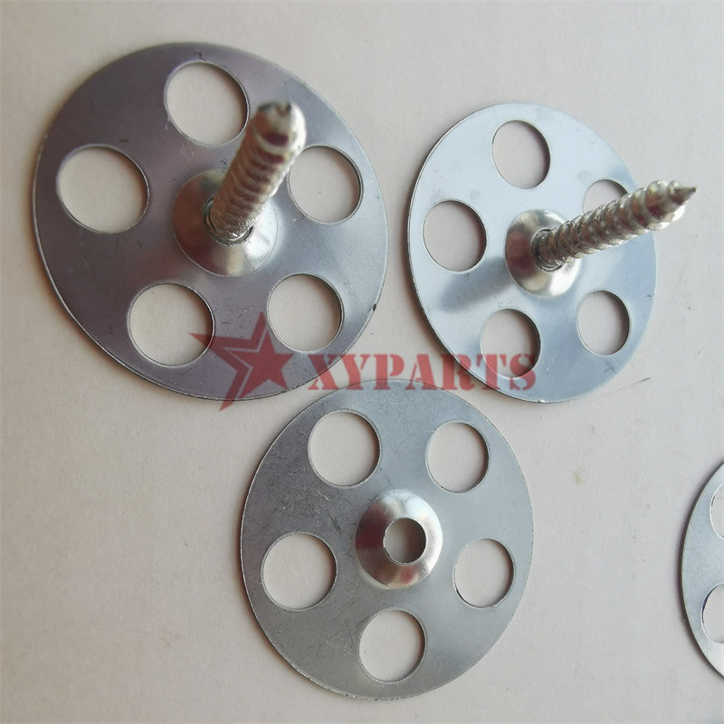 Round Self Locking Insulation Washers With 3.5x32 Mm Screws For Insulation Board Fixing