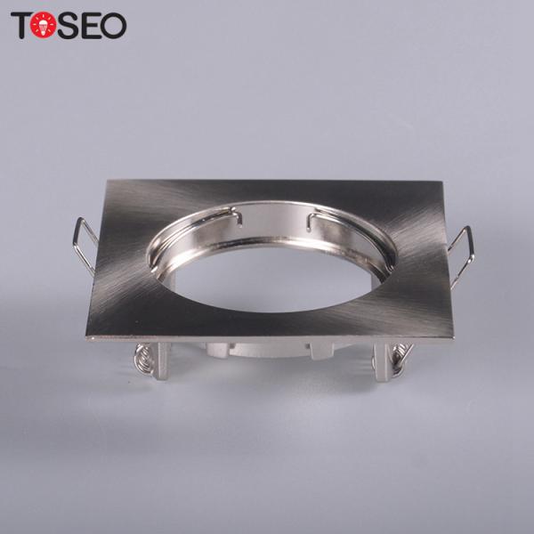 Quality Fixed Die Casting Aluminum Square LED Recessed Downlight Fixtures Satin Nickel for sale