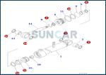 233-63-86300 2336386300 Front Blade Lift Cylinder Seal Kit For GD405A KOMATSU