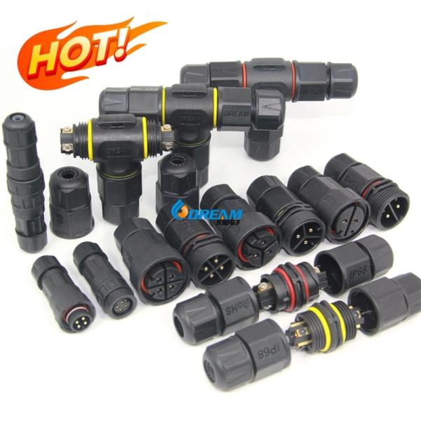 Buy cheap 3 Pin Waterproof Electrical Cable Wire Connector IP68 Outdoor Plug Socket from wholesalers